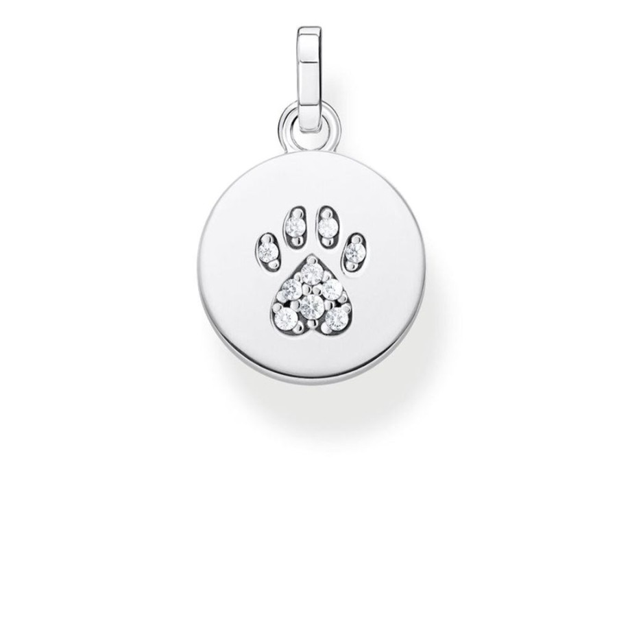 Jewellery Thomas Sabo | Pendant Disc Paw Cat Silver