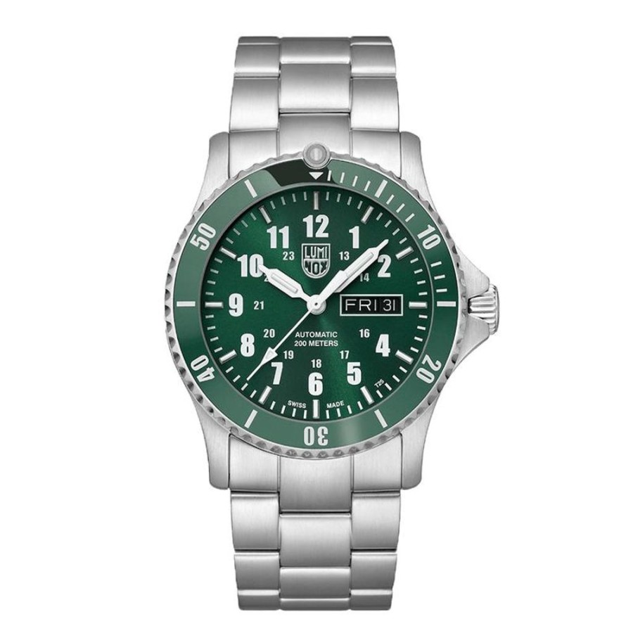 Watches Luminox | Automatic Sport Timer Green Dive 42 Mm Watch