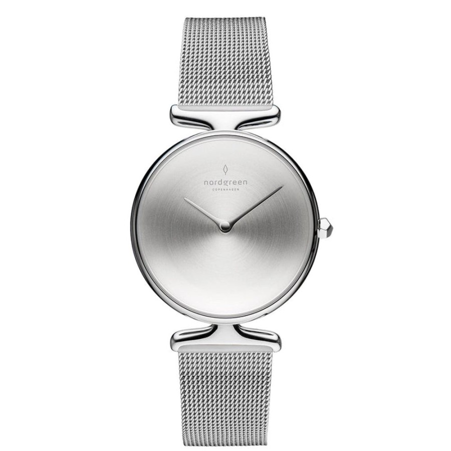 Watches Nordgreen | Unika Silver Mesh 28Mm Watch