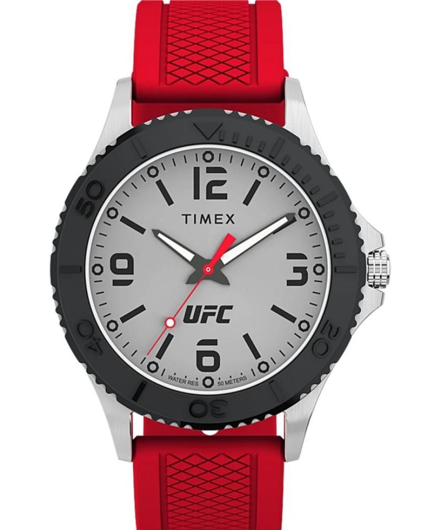 Watches Timex | Ufc Gamer 42Mm Silicone Strap Watch