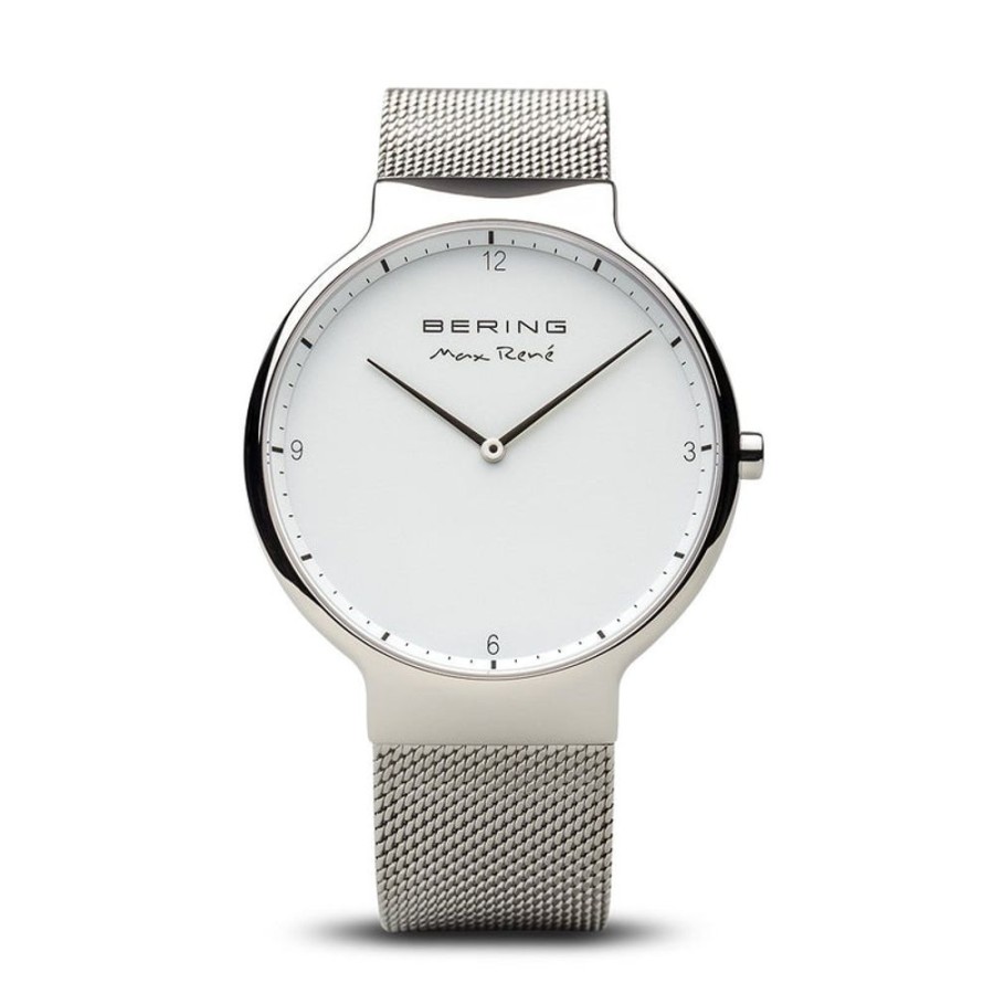 Watches Bering | Max Rene Polished Silver Mesh Watch