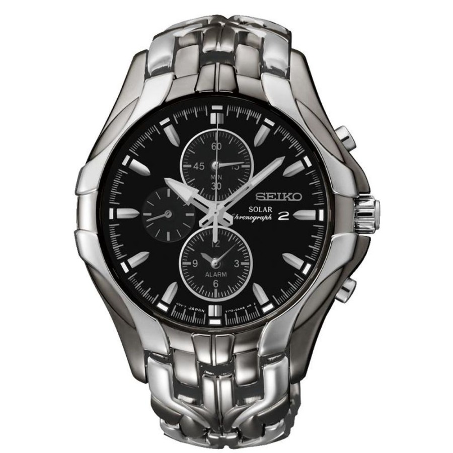 Watches Seiko | Solar Chronograph Excelsior Gunmetal Black Ion Finish Watch