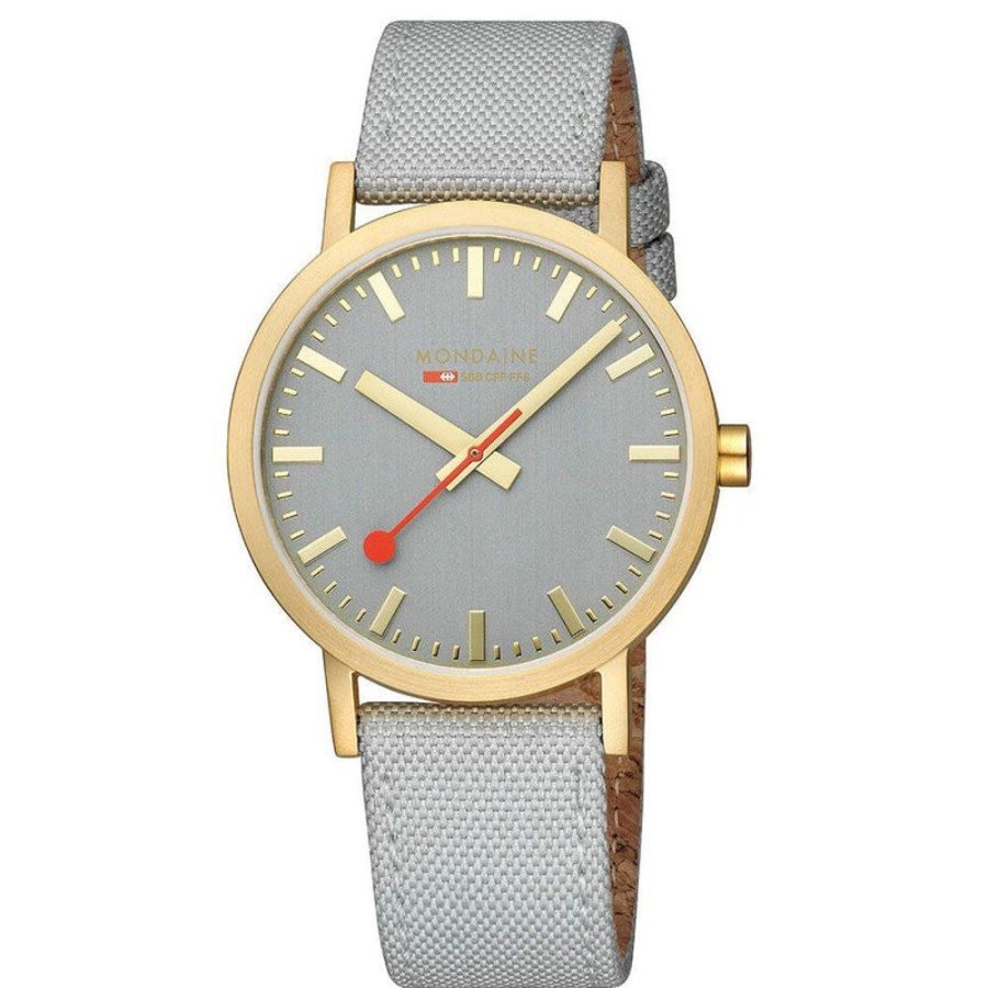 Watches Mondaine | Classic Good Grey Golden Watch