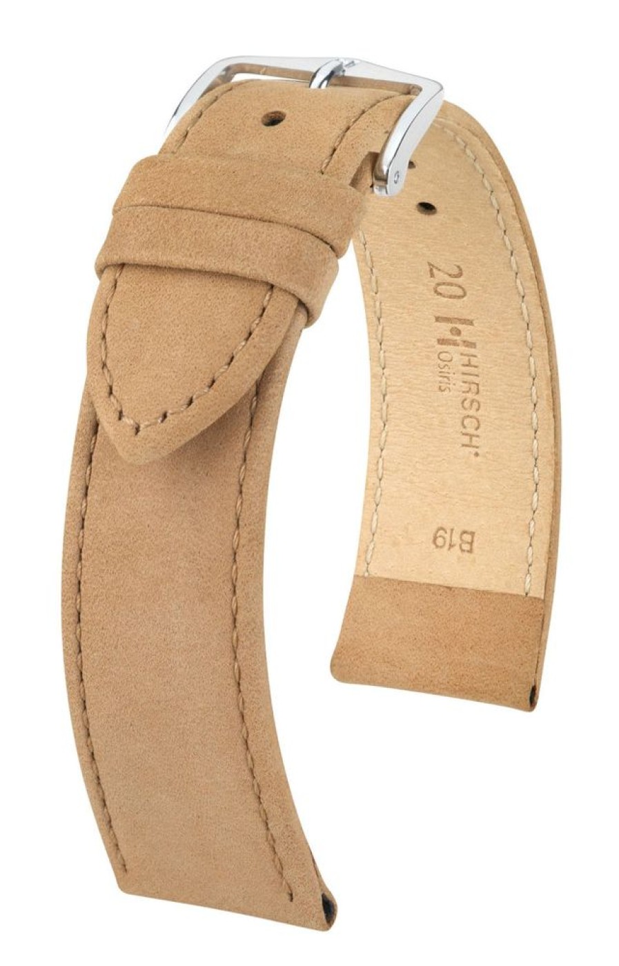 Accessories HIRSCH | Hirsch Osiris Long Beige Leather Band