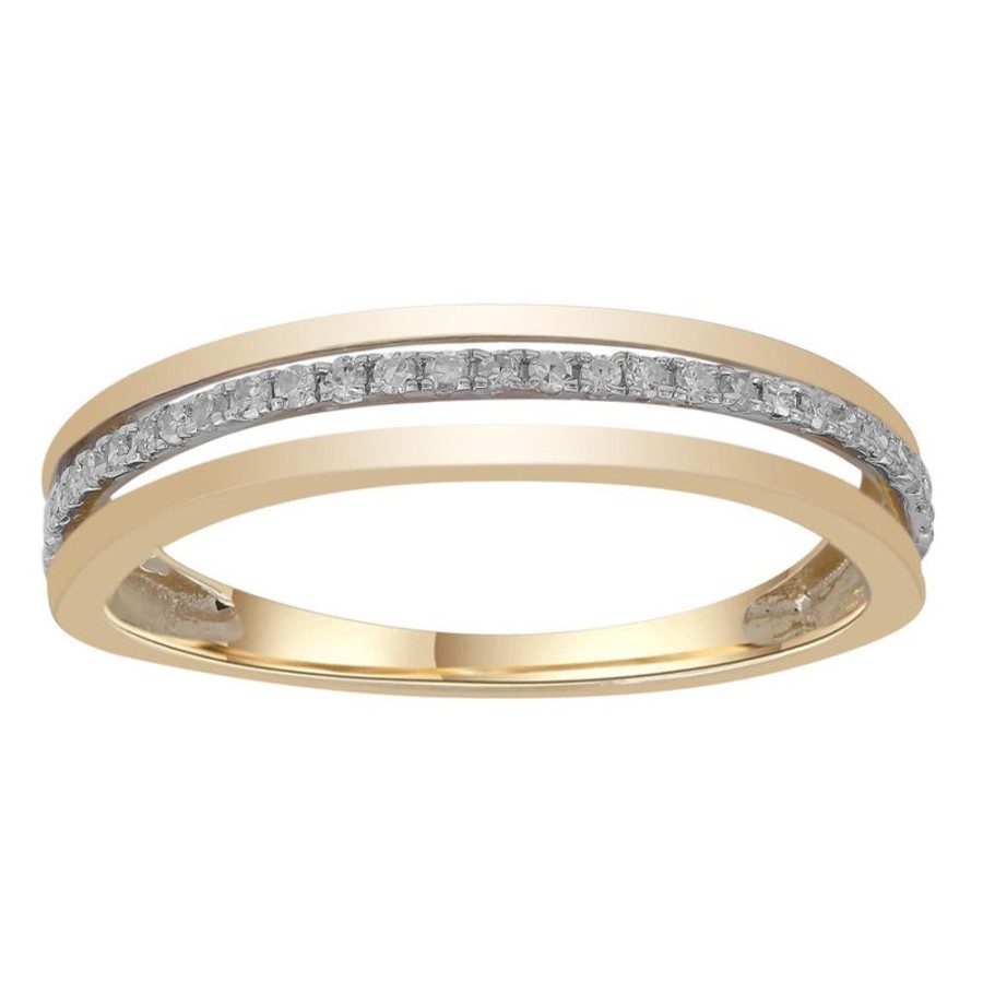 Jewellery Diamonds by WD | Band Ring With 0.1Ct Diamonds In 9K Gold