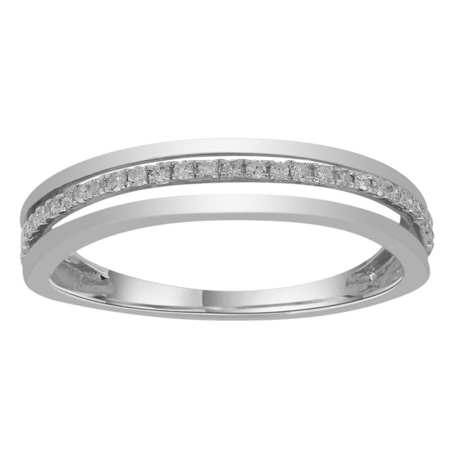 Jewellery Diamonds by WD | Band Ring With 0.1Ct Diamonds In 9K Gold