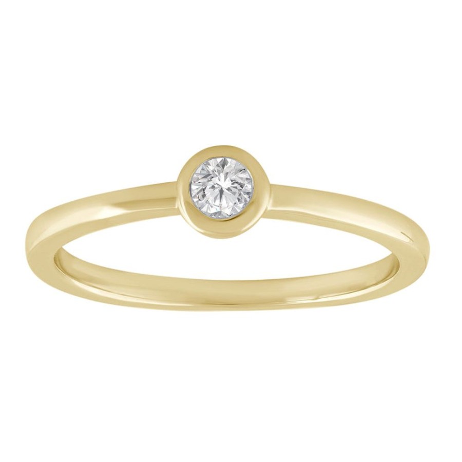 Jewellery Diamonds by WD | Solitaire Ring With 0.1Ct Diamond In 9K Yellow Gold