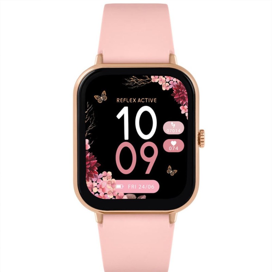 Watches Reflex Active | Series 23 Rose Case & Pink Silicone Strap Watch