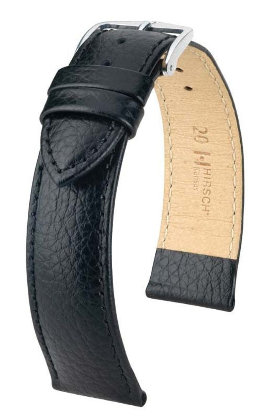 Accessories HIRSCH | Hirsch Kansas L Durable Black Leather Band