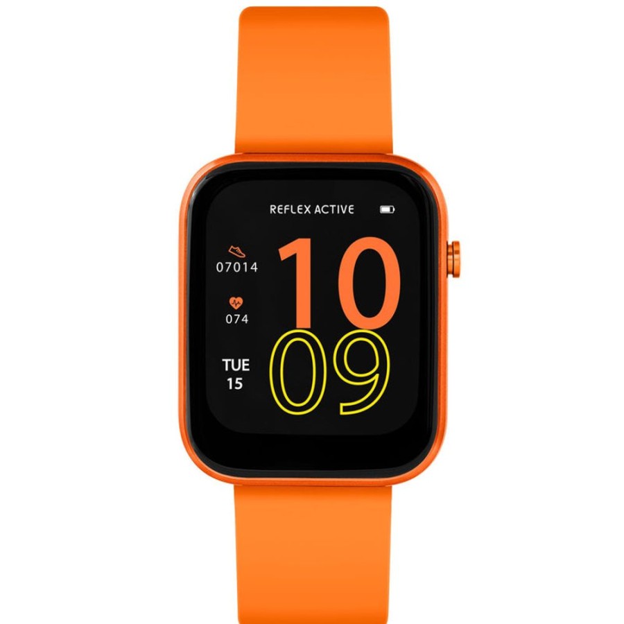 Watches Reflex Active | Series 12 Orange Silicone Smartwatch