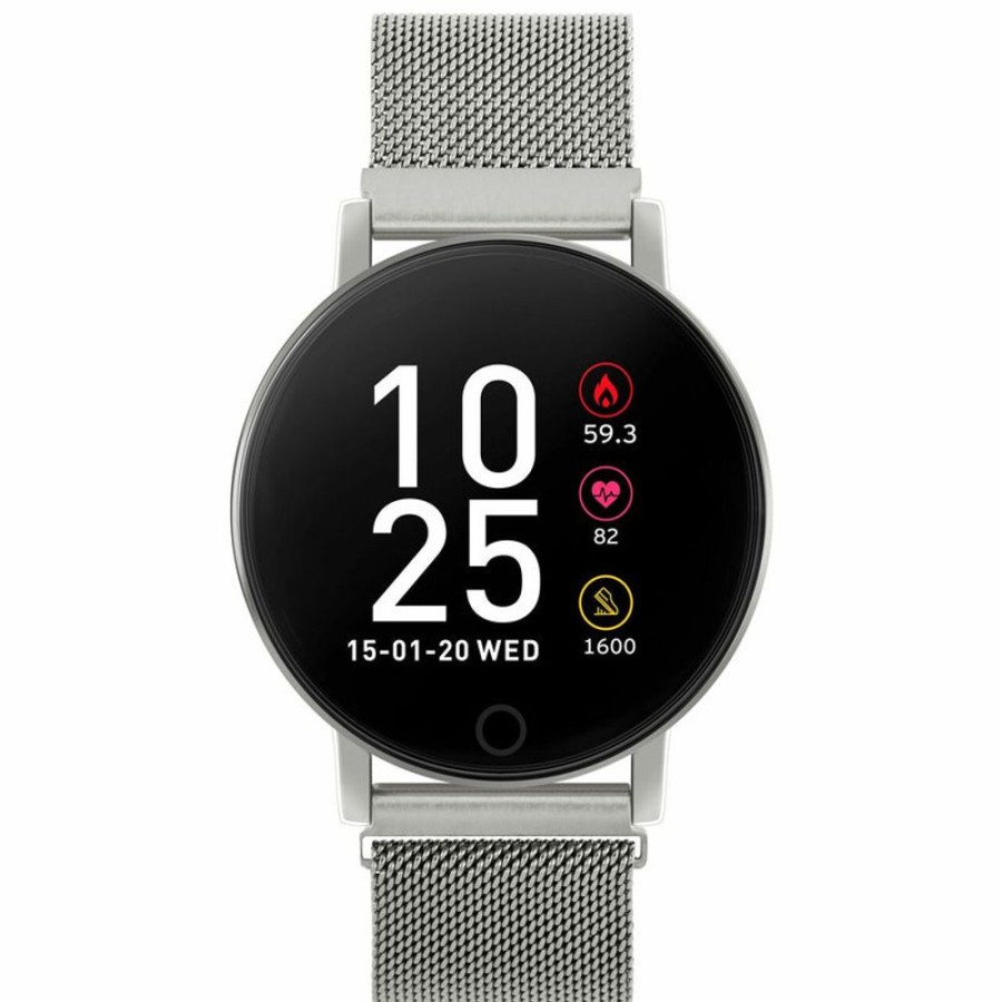 Watches Reflex Active | Series 5 Silver Mesh Smart Watch