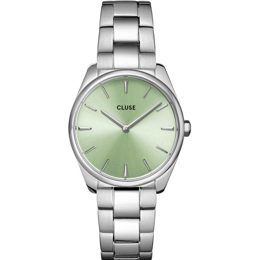 Watches Cluse | Cluse Feroce Petite Stone Green/Steel Link