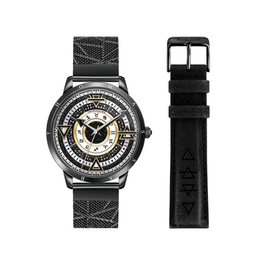 Watches Thomas Sabo | Elements Of Nature With Black Stones Two-Tone Watch