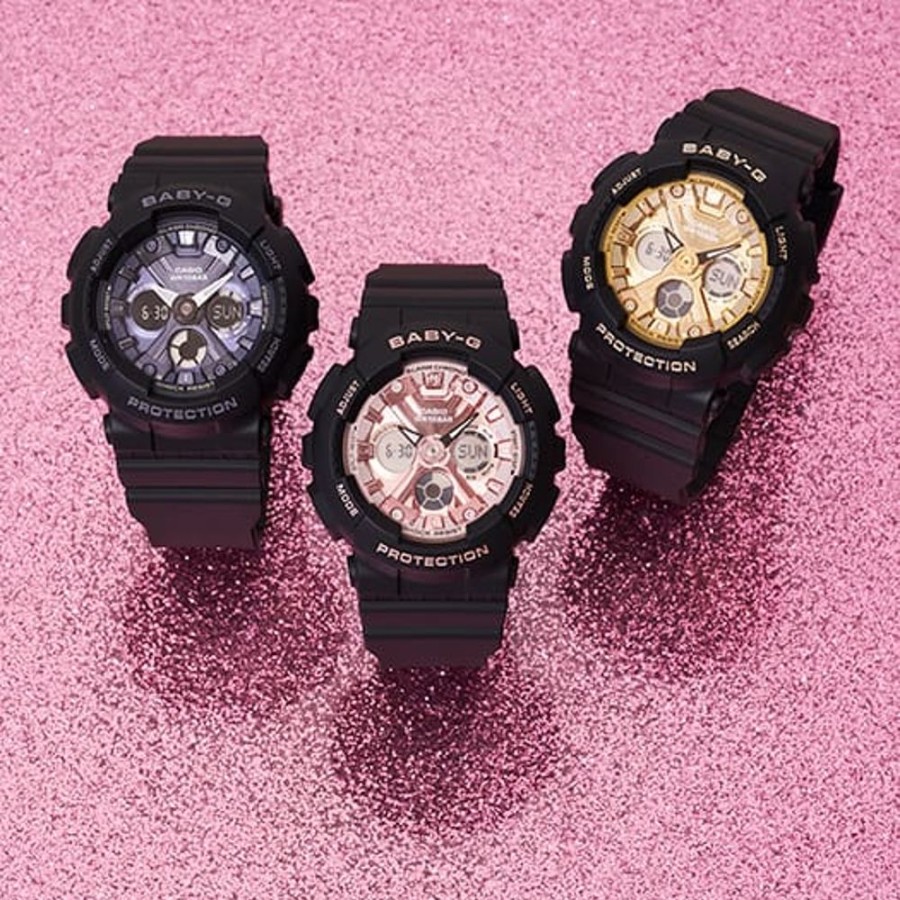 Watches G-Shock | Baby-G Digital Analog Black Resin Band Watch