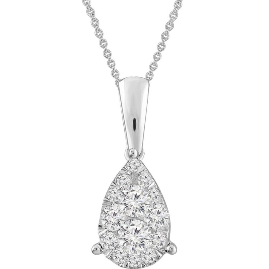 Jewellery Diamonds by WD | Necklace And Pendant With 0.5Ct Diamonds In 9K White Gold