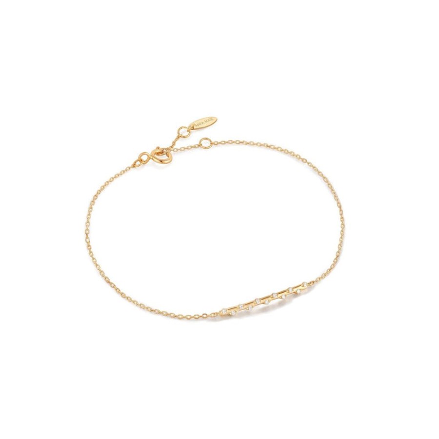 Jewellery Ania Haie | 14Kt Gold Stargazer Natural Diamond Bar Bracelet