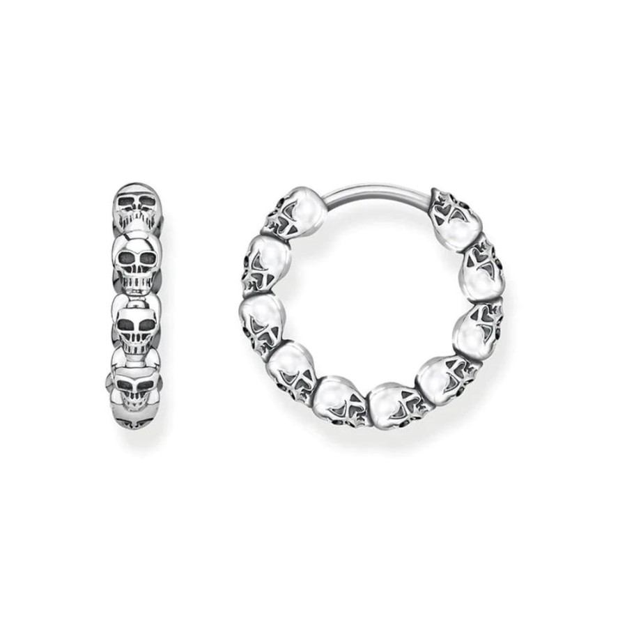 Jewellery Thomas Sabo Jewellery | Thomas Sabo Hoop Earrings Skulls