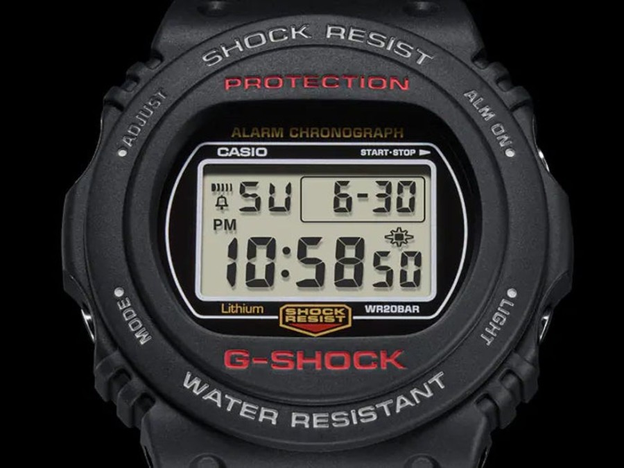 Watches G-Shock | Digital Black Resin Band Watch