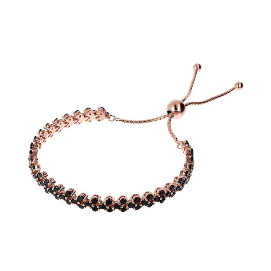 Jewellery Bronzallure | Altissima Black Tennis Bracelet 23.5Cm