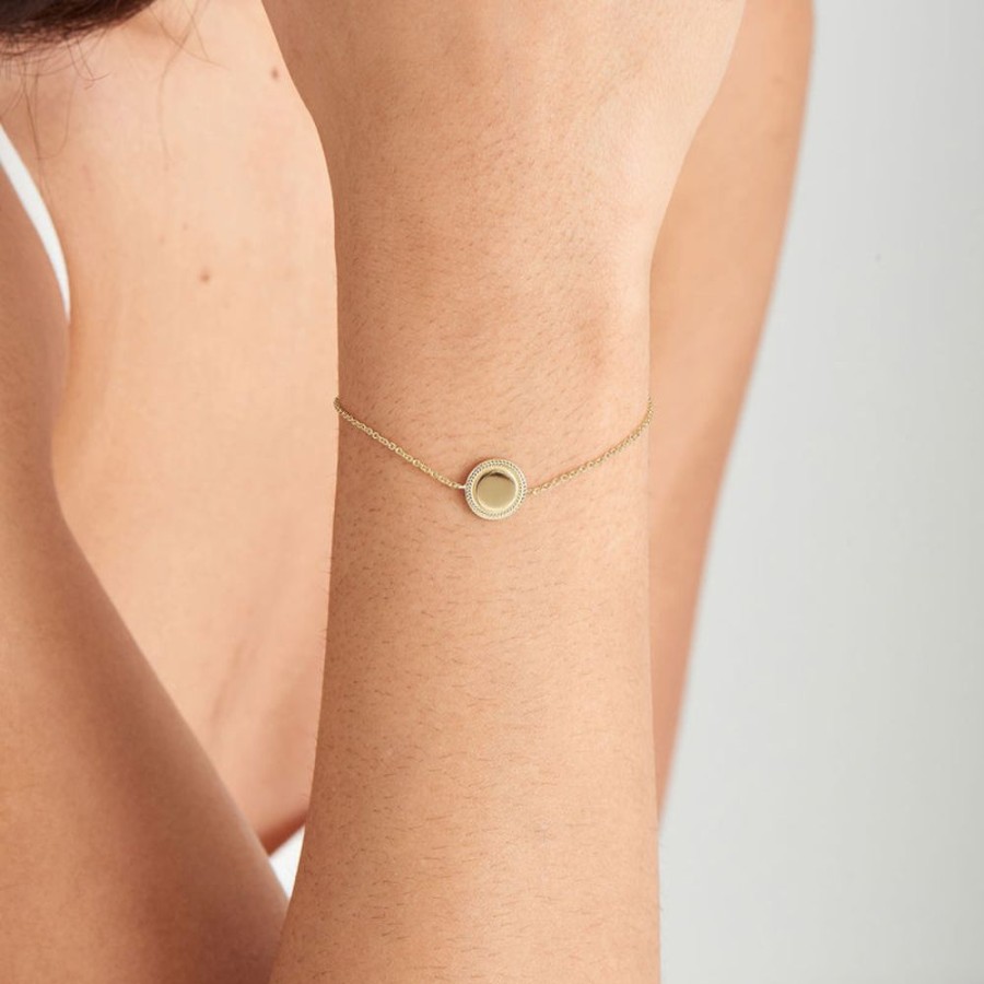 Jewellery Ania Haie | Gold Rope Disc Bracelet