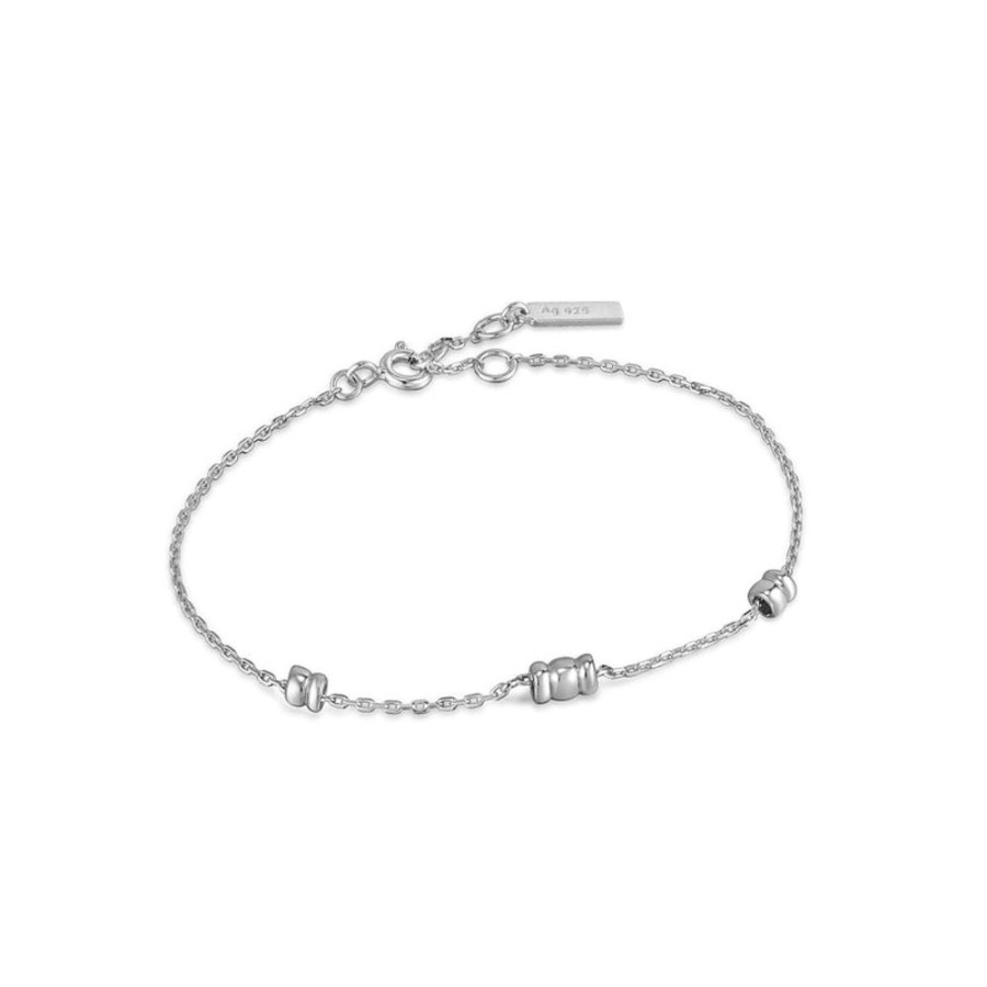 Jewellery Ania Haie | Silver Smooth Twist Chain Bracelet