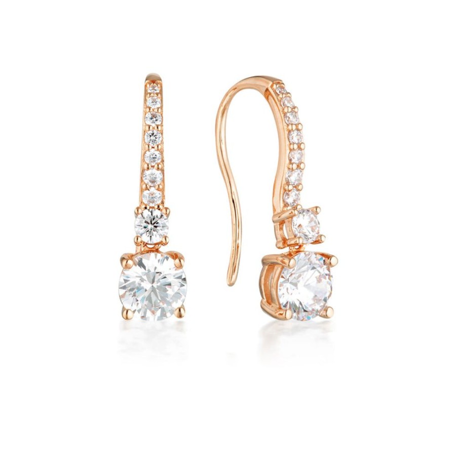 Jewellery Georgini | Georgini Iconic Bridal Daphne Earrings Rose Gold