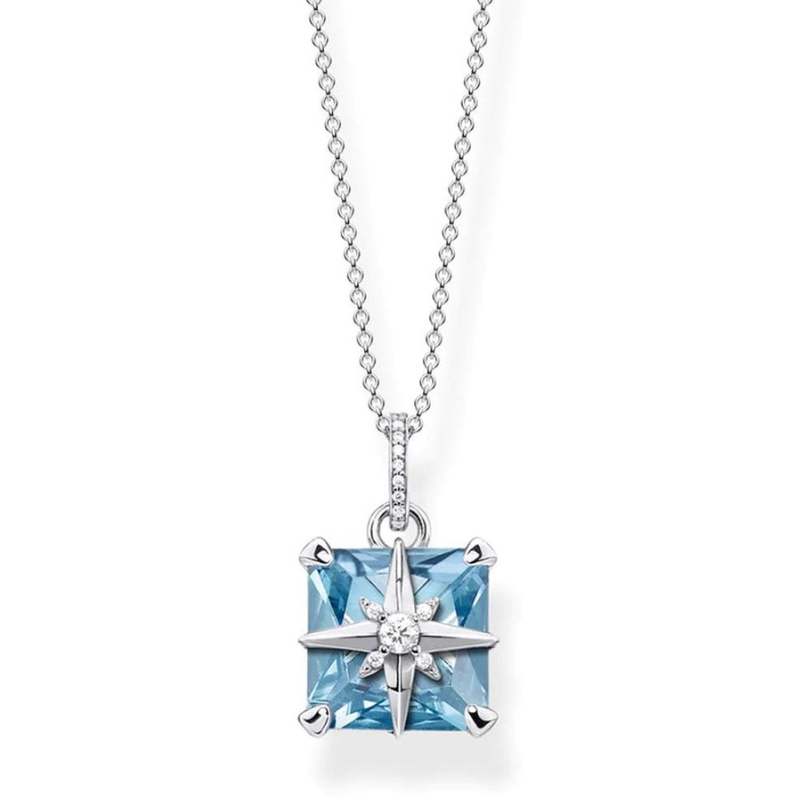 Jewellery Thomas Sabo Jewellery | Thomas Sabo Magic Stones Aquamarine Star Necklace