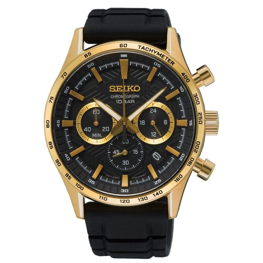 Watches Seiko | Gold Case Chronograph