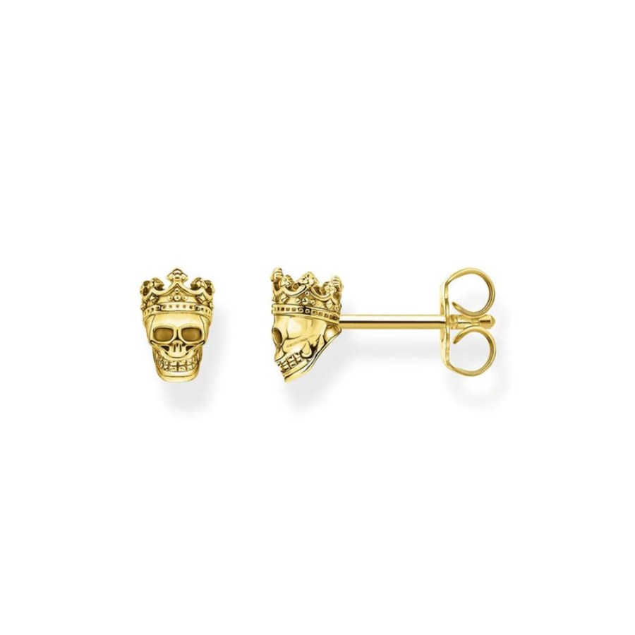 Jewellery Thomas Sabo Jewellery | Thomas Sabo Ear Studs Skull Gold