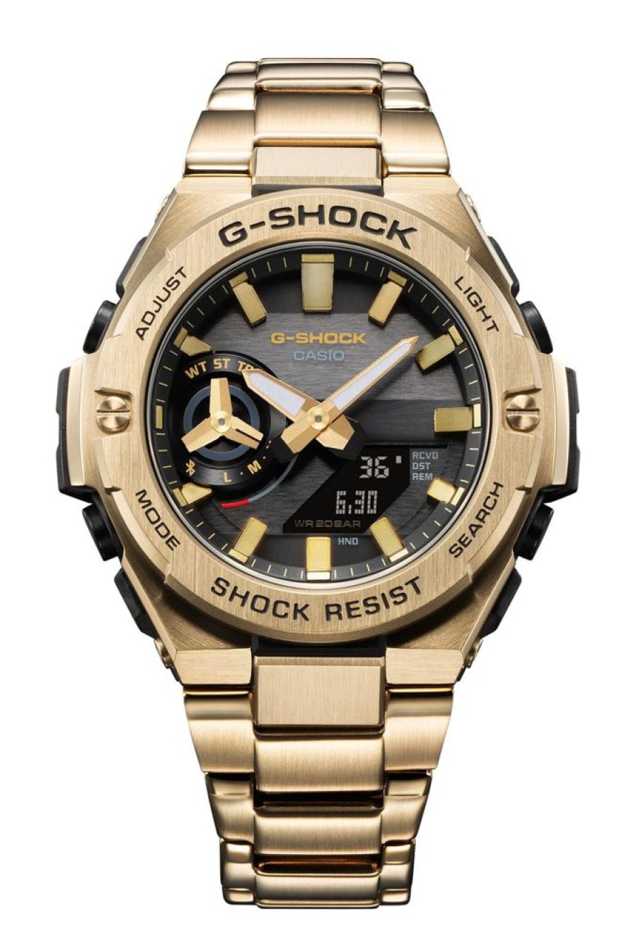 Watches G-Shock | Gold Stainless Steel Solar Watch