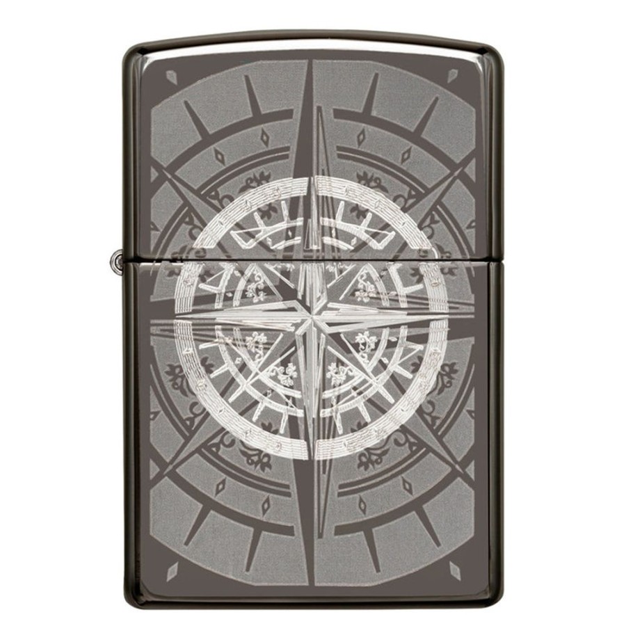 Accessories Zippo | 29232 8 Points Black Ice Laser/Auto Engrave Lighter