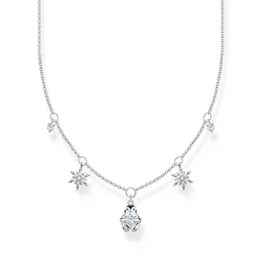 Jewellery Thomas Sabo | Thomas Sabo Necklace Penguin And Snowflakes Silver