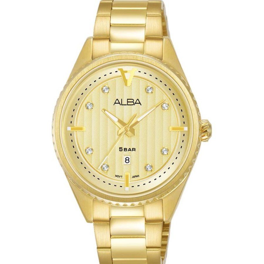 Watches Alba | Active Dress Analogue Champagne Dial