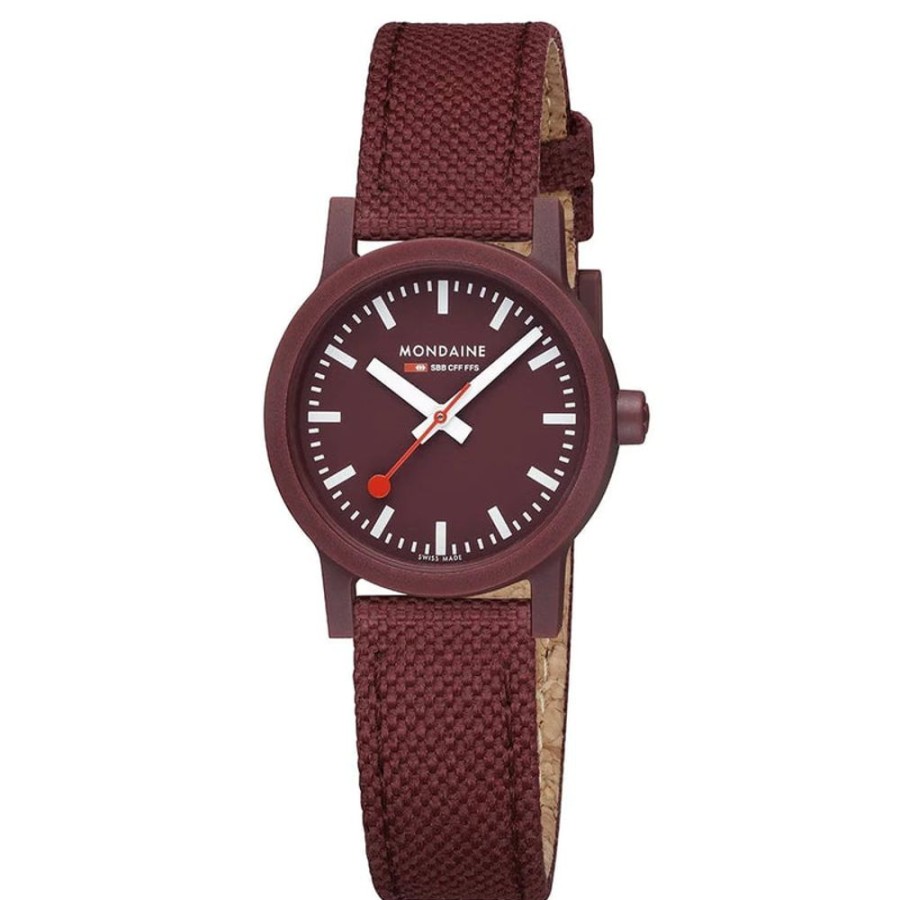 Watches Mondaine | Essence Quartz Dark Red Cherry Watch