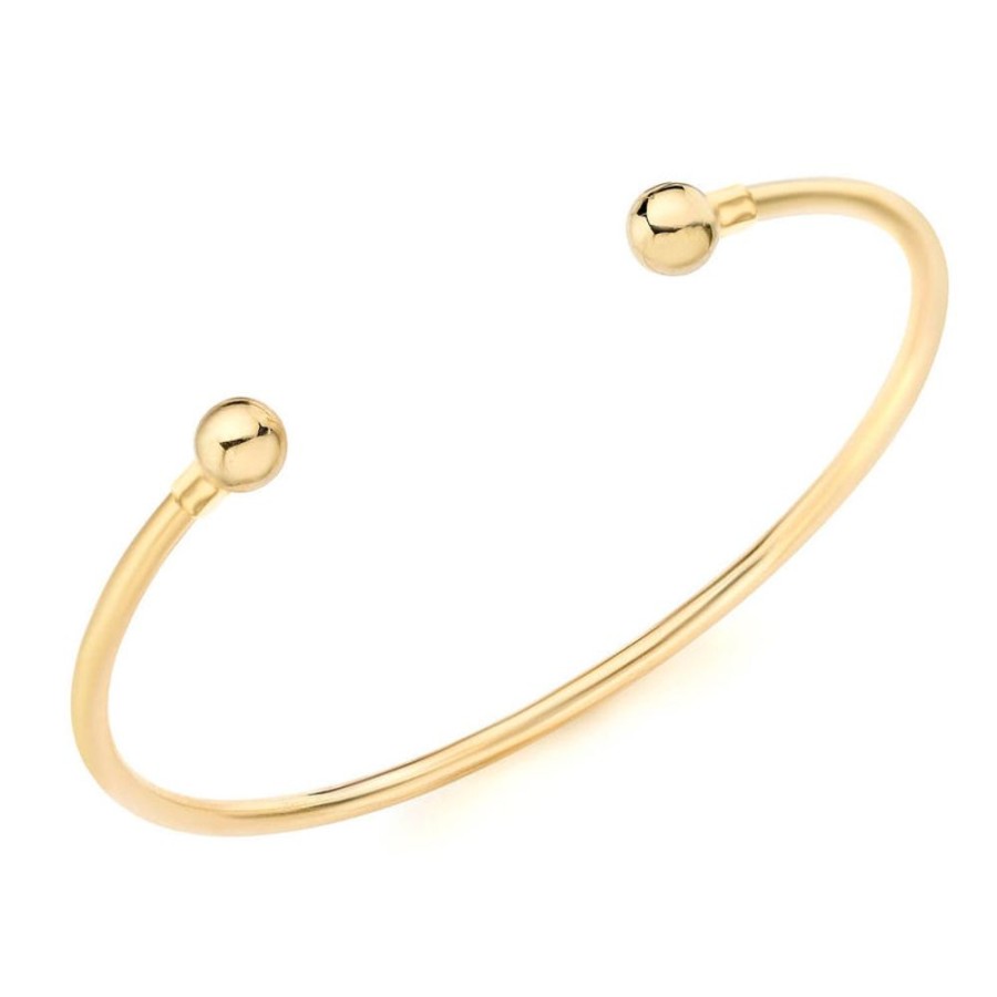 Jewellery Diamonds by WD | 9K Yellow Gold Hollow Torque Bangle 62Cm