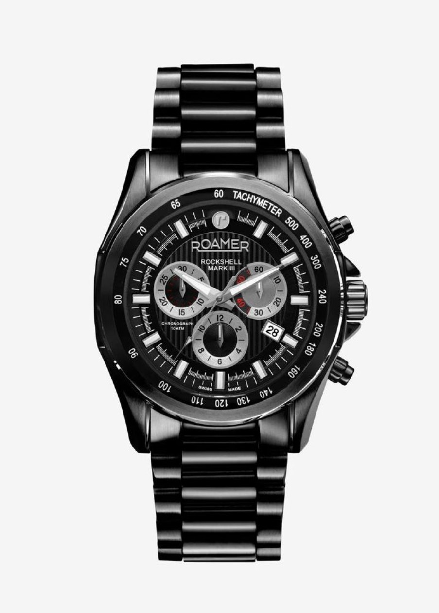 Watches Roamer | Rockshell Mark Iii Chrono Black Watch