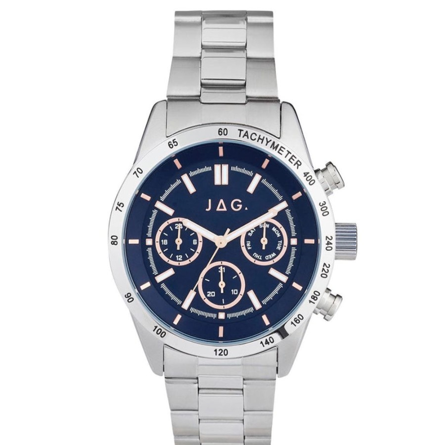 Watches Jag | Alain Blue Dial 44Mm Watch