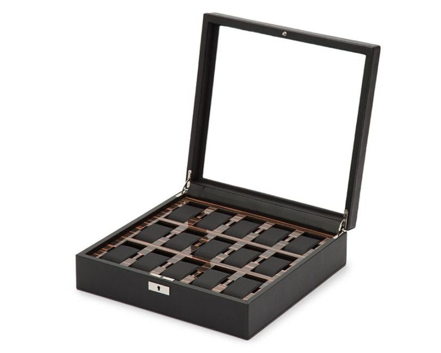 Accessories Wolf | Roadster 15 Pc Watch Box Black