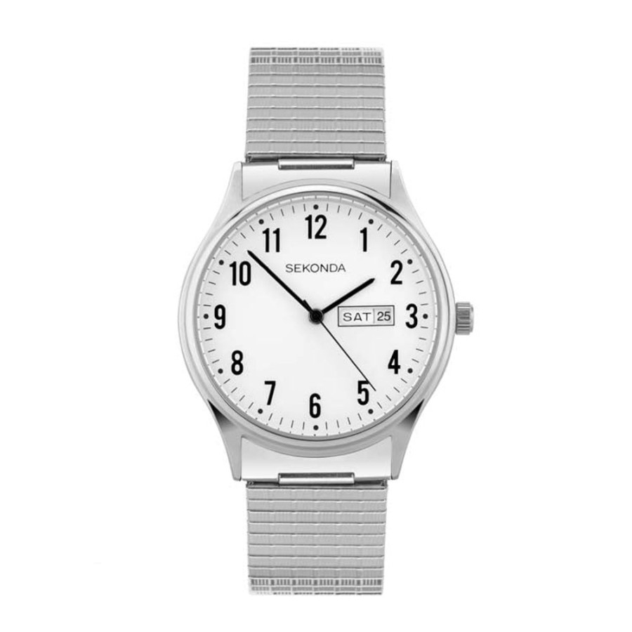 Watches Sekonda | Stainless Steel White Dial Watch