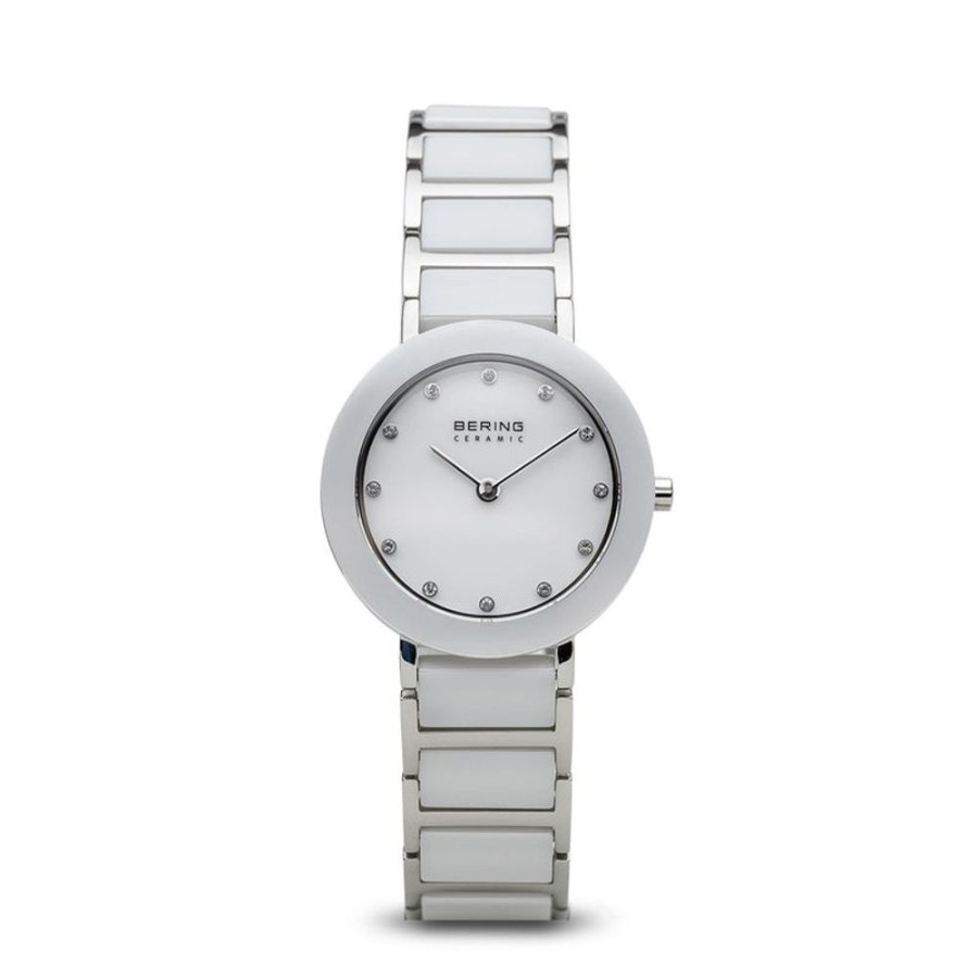 Watches Bering | Ceramic Polished Silver White Watch