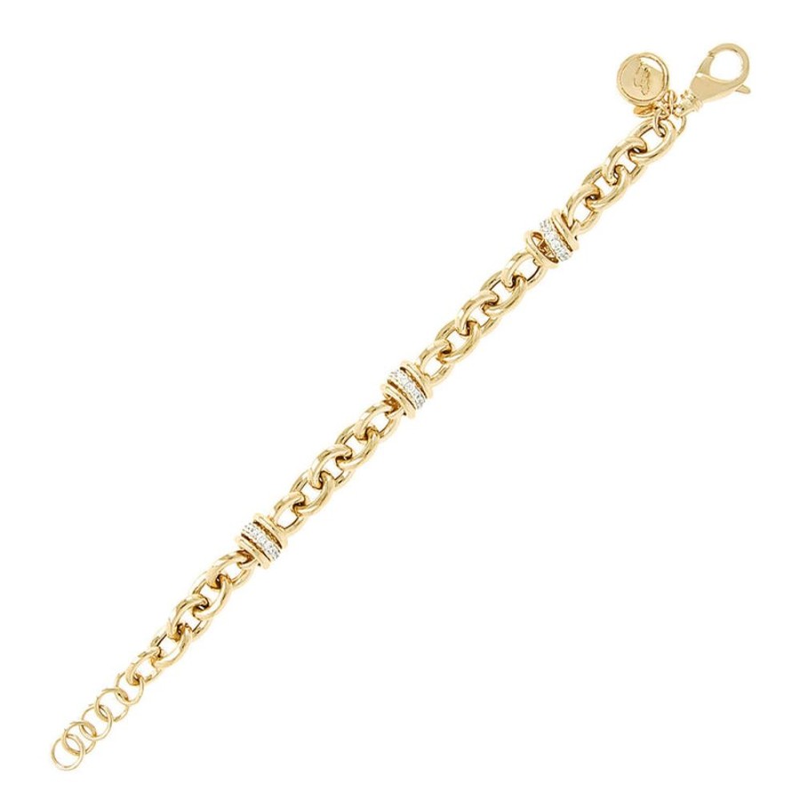 Jewellery Bronzallure | Golden Alternating Links Victoria Bracelet