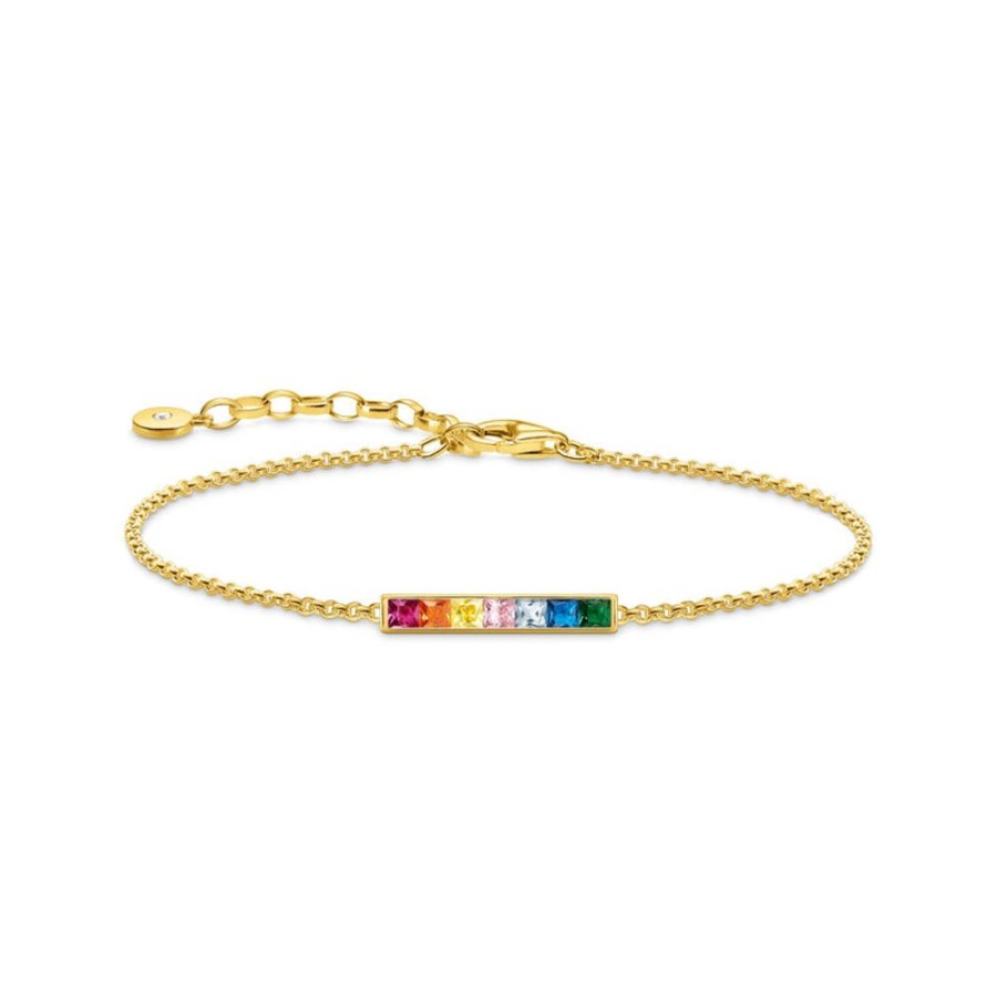 Jewellery Thomas Sabo | Thomas Sabo Bracelet Colourful Stones Gold