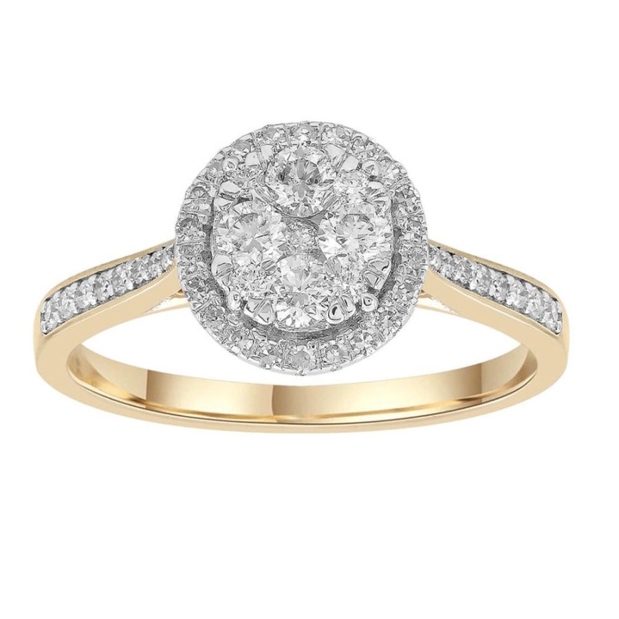 Jewellery Diamonds by WD | Cluster Ring With 0.5Ct Diamonds In 9K Yellow Gold