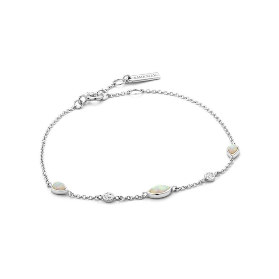 Jewellery Ania Haie | Opal Colour Bracelet - Silver