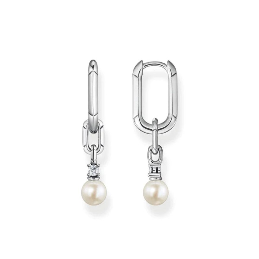 Jewellery Thomas Sabo Jewellery | Thomas Sabo Pearl Drop Silver Earrings