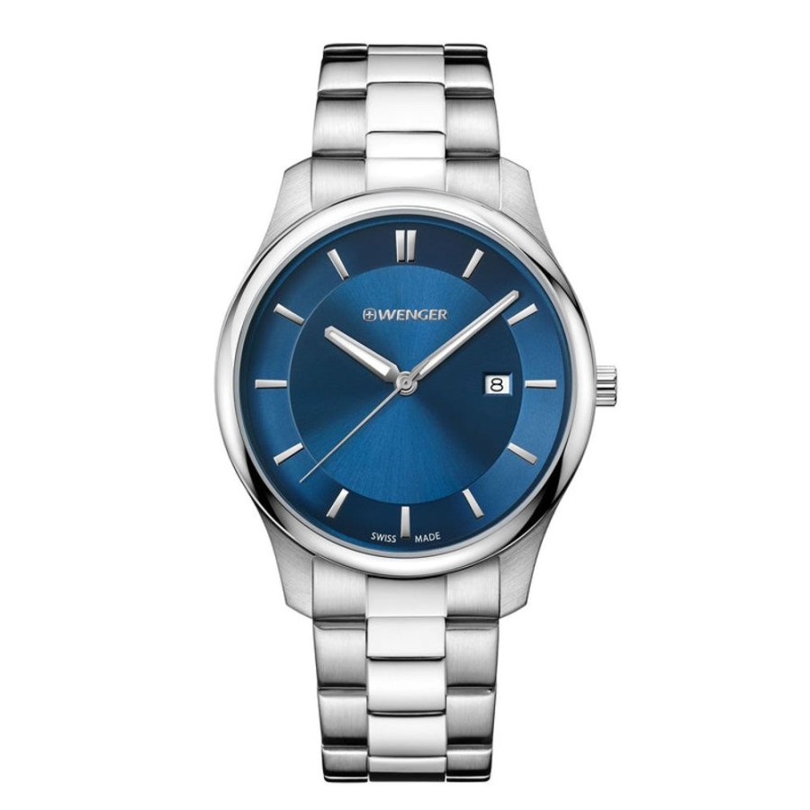 Watches Wenger | City Classic Blue Dial Stainless Steel Watch