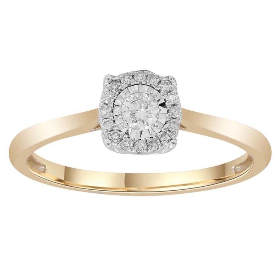 Jewellery Diamonds by WD | Ring With 0.13Ct Diamonds In 9K Yellow Gold