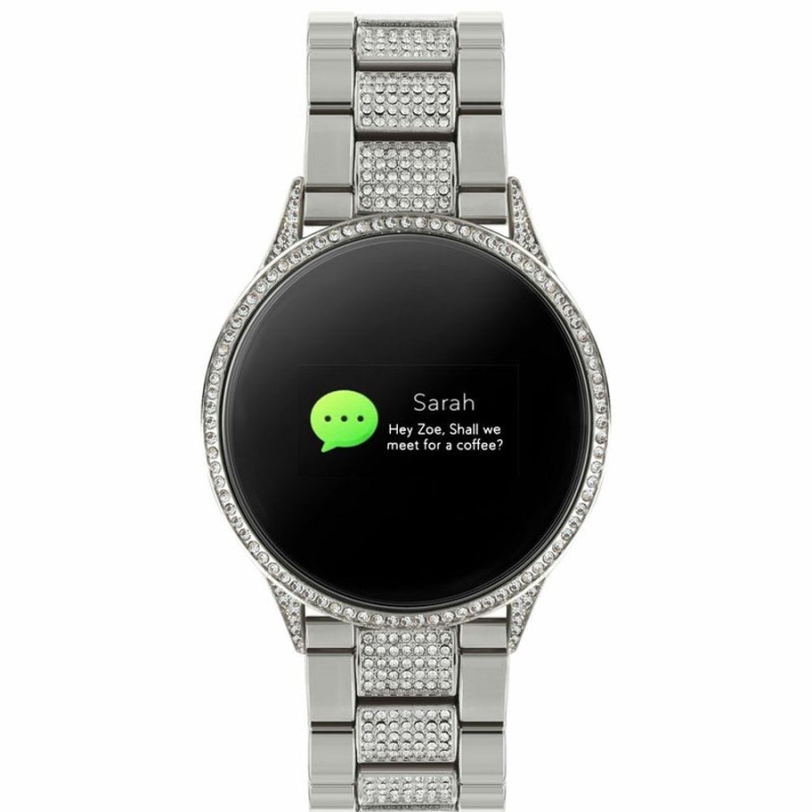 Watches Reflex Active | Series 4 Silver Link Crystal Smart Watch