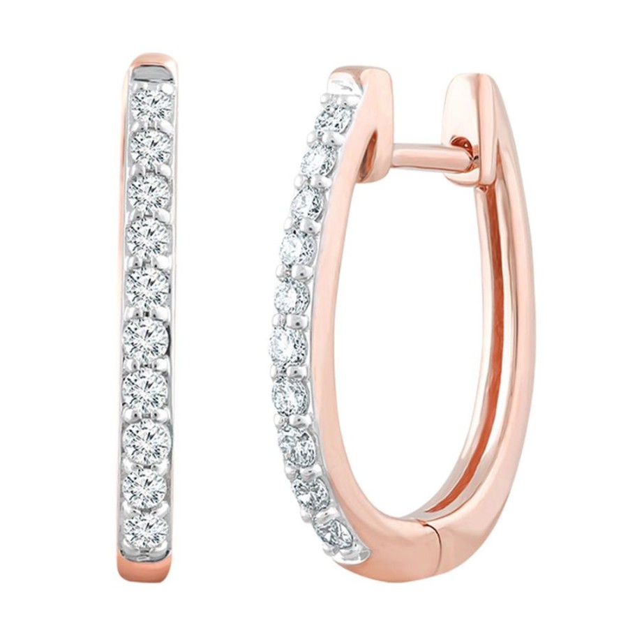 Jewellery Diamonds by WD | Huggie Earrings With 0.33Ct Diamonds In 9K