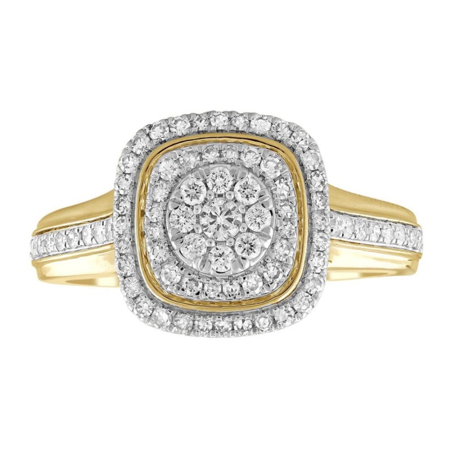 Jewellery Diamonds by WD | Cluster Ring With 0.5Ct Diamond In 9K Yellow Gold